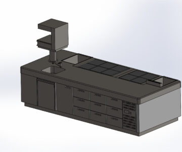 3D модель 3D макет кухонного острова 3370х1440х900 мм