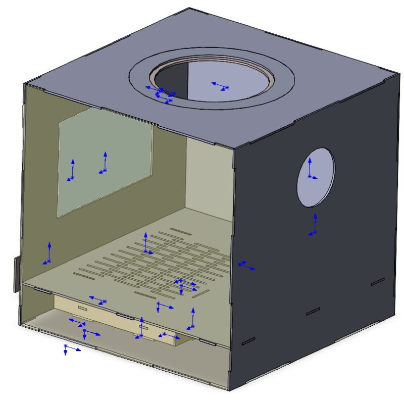 3D модель Печка 520х520х500мм 4мм с зольником