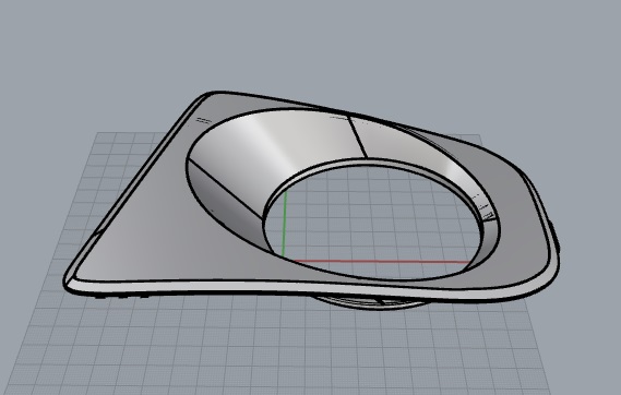 3D модель Накладка туманки Хонда Илюжн