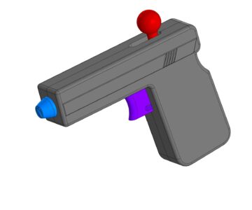 3D модель Пистолет для клеймения