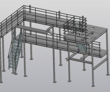 3D модель Площадка обслуживания 8280х5300х4200 мм