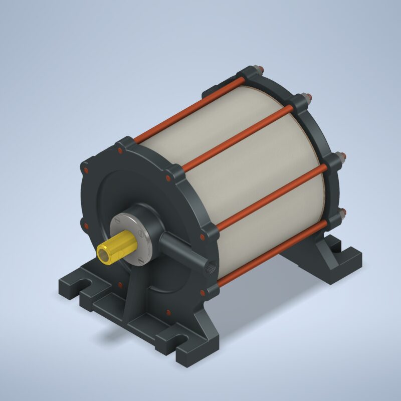 3D модель Пневмоцилиндр 00-000.06.22.22.00 Думкасова В.С. в Inventor