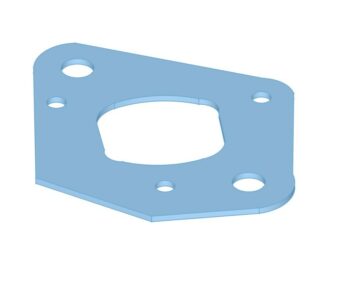 3D модель Две прокладка для бензопилы Partner 350 351 370 371 420 McCulloch MacCat 335 435 440,