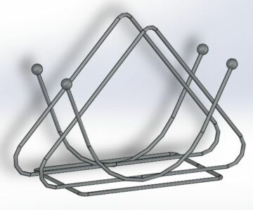 3D модель Салфетница из прутка 2 мм.