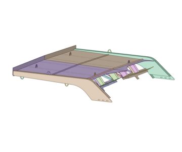 3D модель Модель козырька кузова китайского самосвала SANY SET240