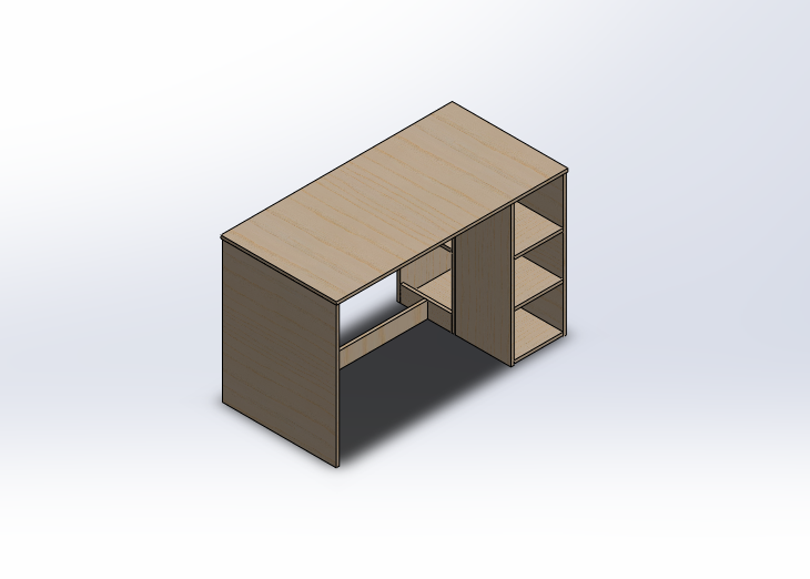 3D модель Компьютерный стол Ebern Designs