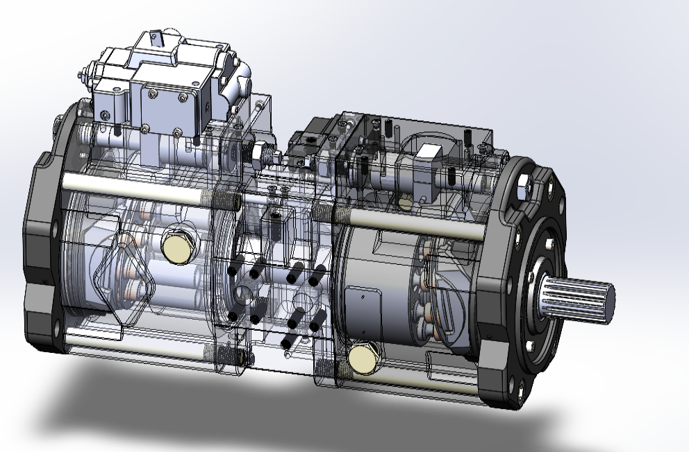 3D модель Насос гидравлики Kawasaki K5V200
