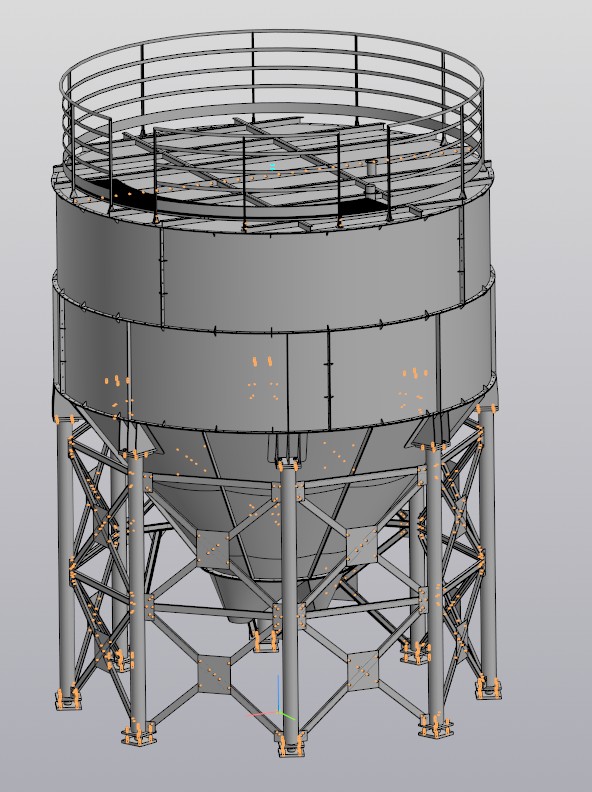 3D модель Силос 150 куб.