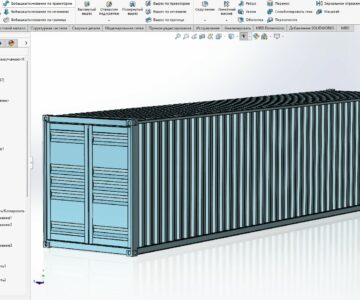 3D модель Контейнер 40 футовый высокий