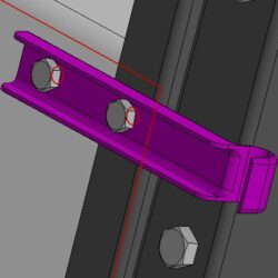3D модель Автомобильный прицеп с каркасом для тента