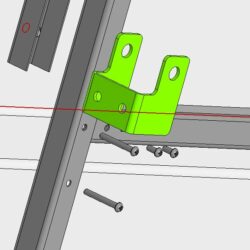 3D модель Автомобильный прицеп с каркасом для тента