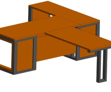 3D модель Стол руководителя в стиле лофт