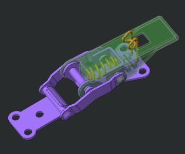 3D модель Замок-защелка лягушка с фиксатором L=60 B71C-2(WN00083719 Крепком)