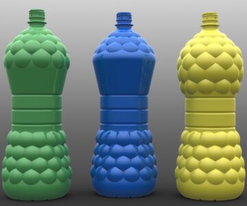 3D модель ПЭТ бутылка 2л (3 варианта)