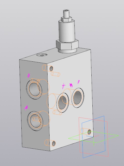 3D модель F-NG-101 ZR 102 12 BSP - Плита распределительная FER-RO