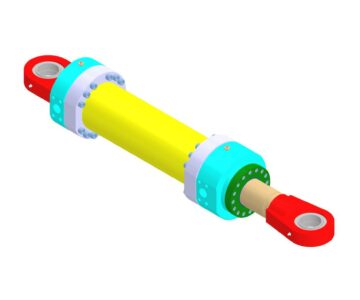 3D модель Гидравлический цилиндр для шагающей балки (ход: 525±1 мм)