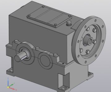 3D модель Редуктор червячно-цилиндрический U=28,4