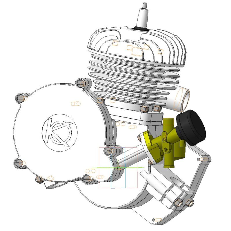 3D модель Двигатель Д8-01-800-06