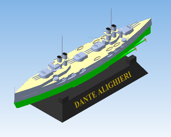 3D модель Линкор "Dante Alighieri"