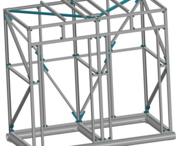 3D модель Металлокаркас душевой + туалет на дачу