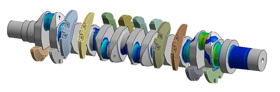 3D модель Субмоделирование в ANSYS на примере расчёта коленчатого вала