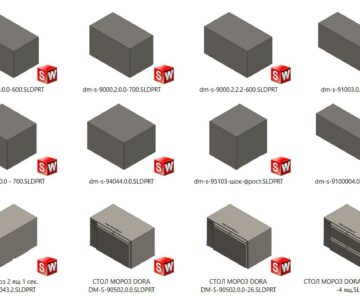 3D модель Установочние модели холодильних столов DORA METAL
