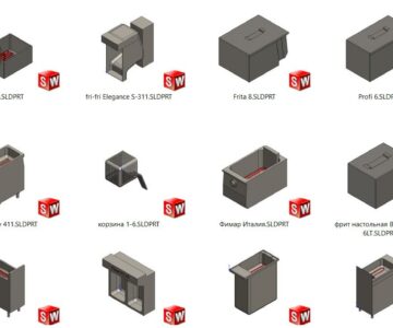 3D модель Установочние модели фритюрниц