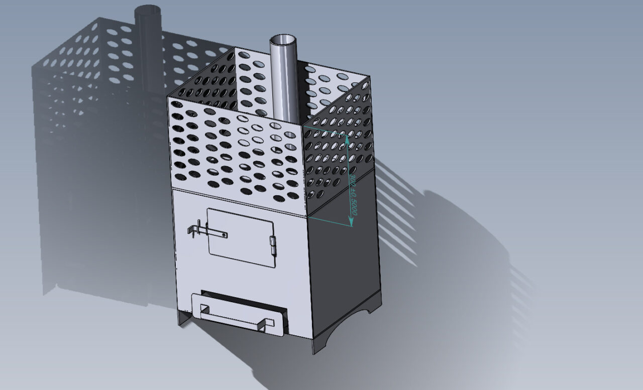 3D модель Печь для бани 475x380x750
