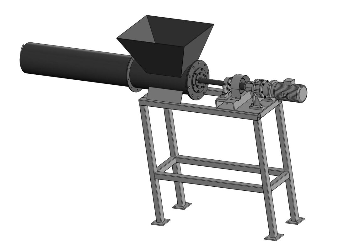 Чертеж Шнековый питатель сушилки LS-20 (Винтовой толкатель)