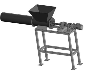 Чертеж Шнековый питатель сушилки LS-20 (Винтовой толкатель)