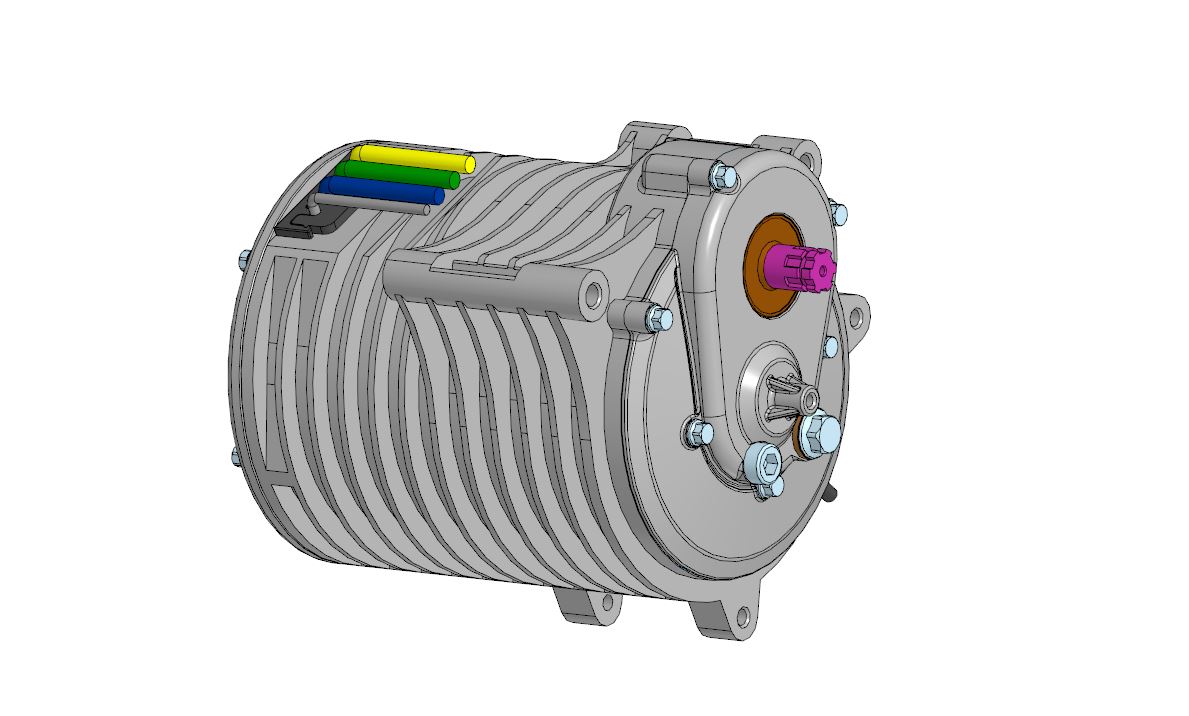Чертеж Электродвигатель QSMOTOR QS138 V3 3kW редукторный