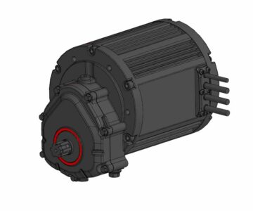 Чертеж Электродвигатель QSMOTOR QS138 V3 4kW редукторный