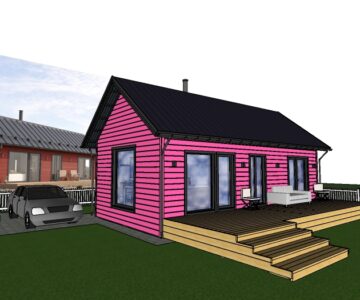 3D модель Каркасный дом HONKA PINK HOUSE
