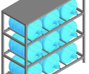 3D модель Стеллаж для бутылей 1025х425х1073 мм