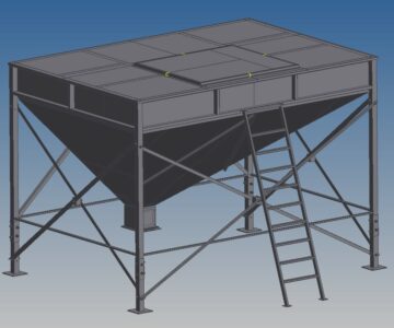 3D модель Бункер для пеллет стационарный (6т) 12м3
