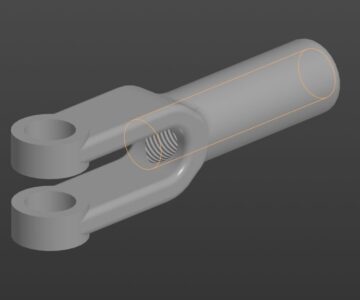 3D модель Вилка резьбовая 509503-П (М10х1)
