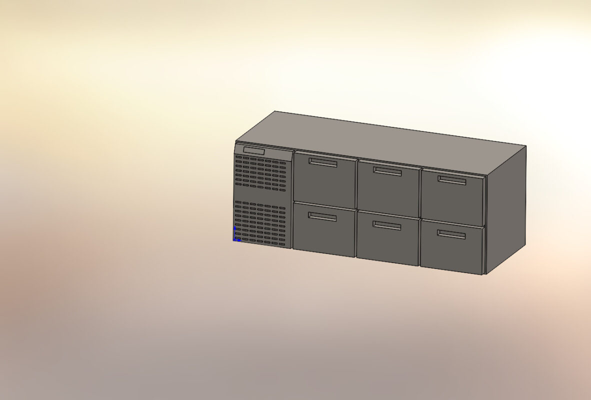 3D модель Установочние модели холодильних столов Electrolux