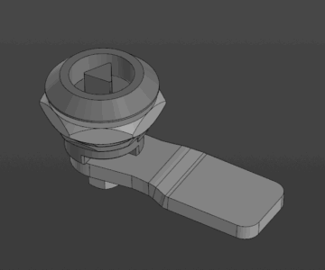 3D модель Замок MS1002-5 с ригелем