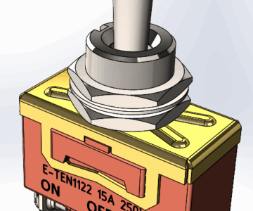 3D модель Тумблер E-TEN 1122 15А 250V