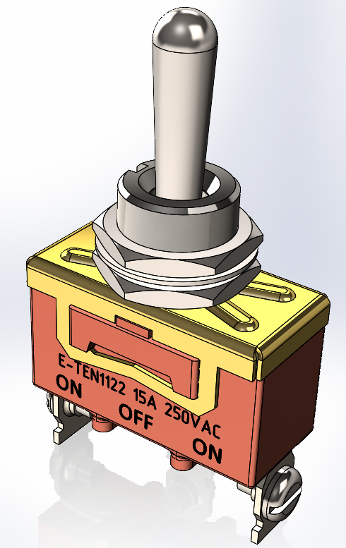 3D модель Тумблер E-TEN 1122 15А 250V