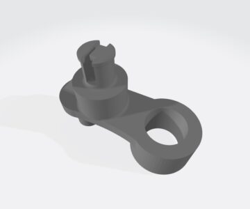 3D модель Рычаг тяги вихревой заслонки ауди