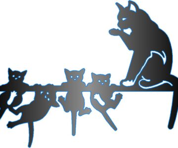 Чертеж Ключница с котами и машинкой