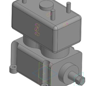 Чертеж 3Д модель компрессора 130-350.9009-11
