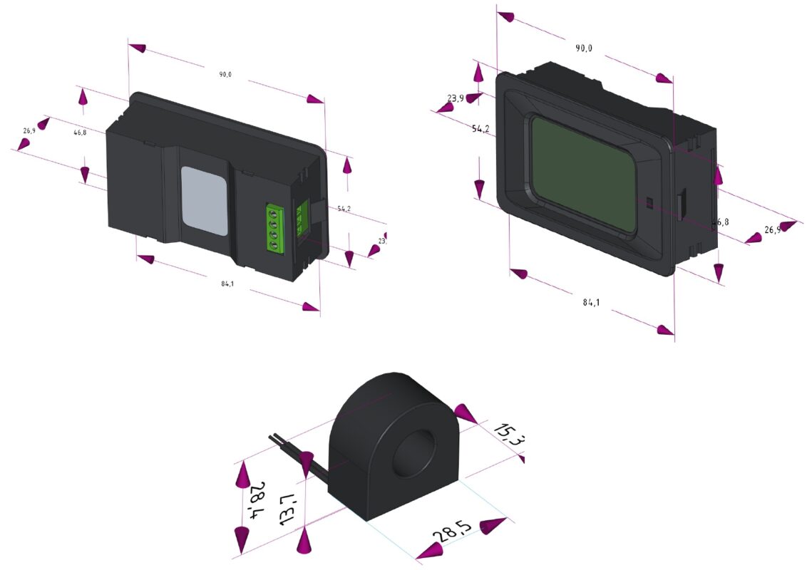 3D модель Измеритель мощности P06S-100-DL-CT10CL