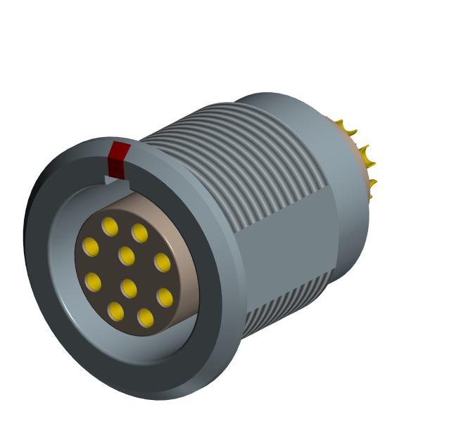 3D модель Разъемы LEMO EGG.3B.310.CLL и FAG.3B.310.CLA (10pin)