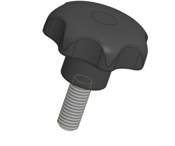 3D модель Ручка звездообразная с наружной резьбой М10