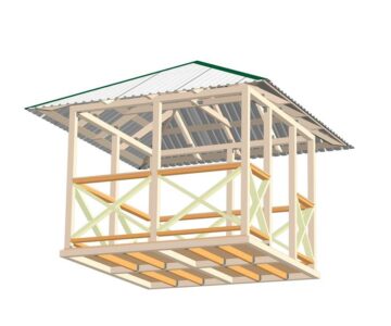3D модель Модель беседки 3х3м