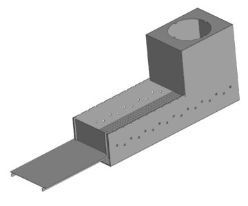 3D модель мангал с стойкой под казан