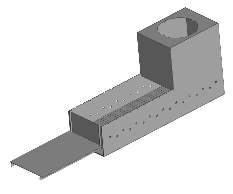 3D модель мангал с стойкой под казан
