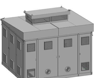 3D модель Корпус 2КТПГ 1600кВа-10кВа-0.4кВа